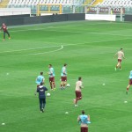 Torino-Senica squadre in campo per il riscaldamento