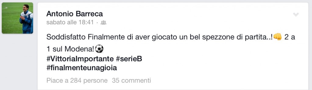 Barreca, Facebook