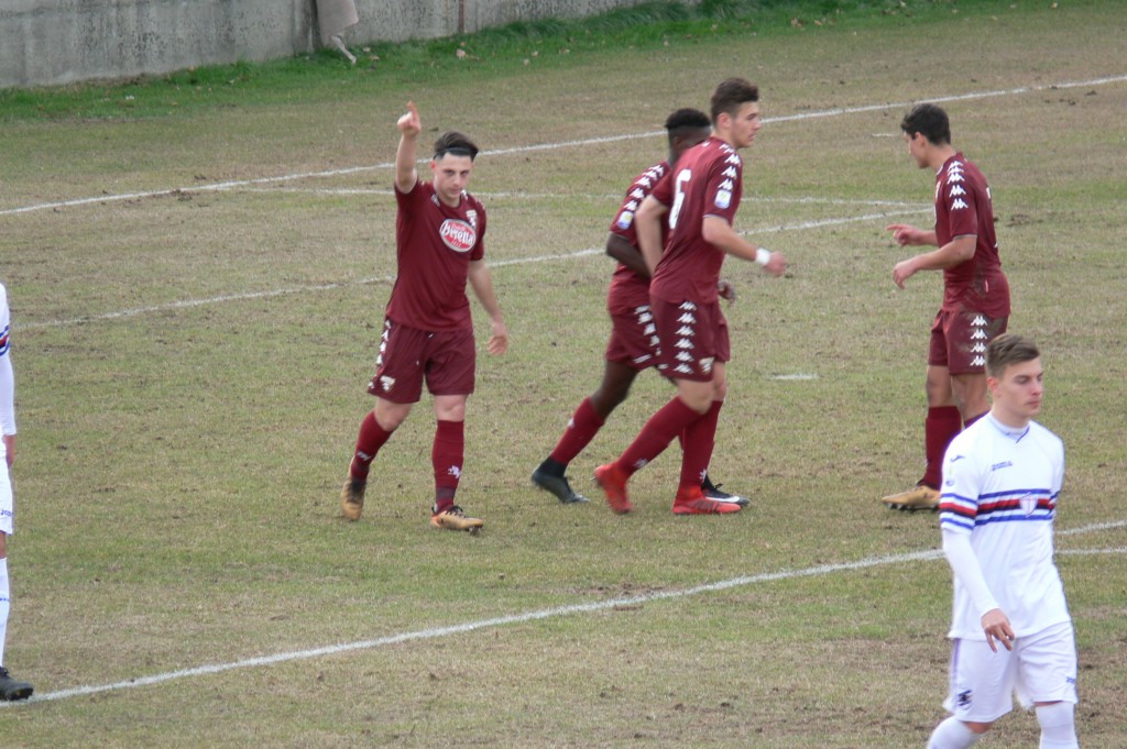 primavera torino sampdoria esultanza millico