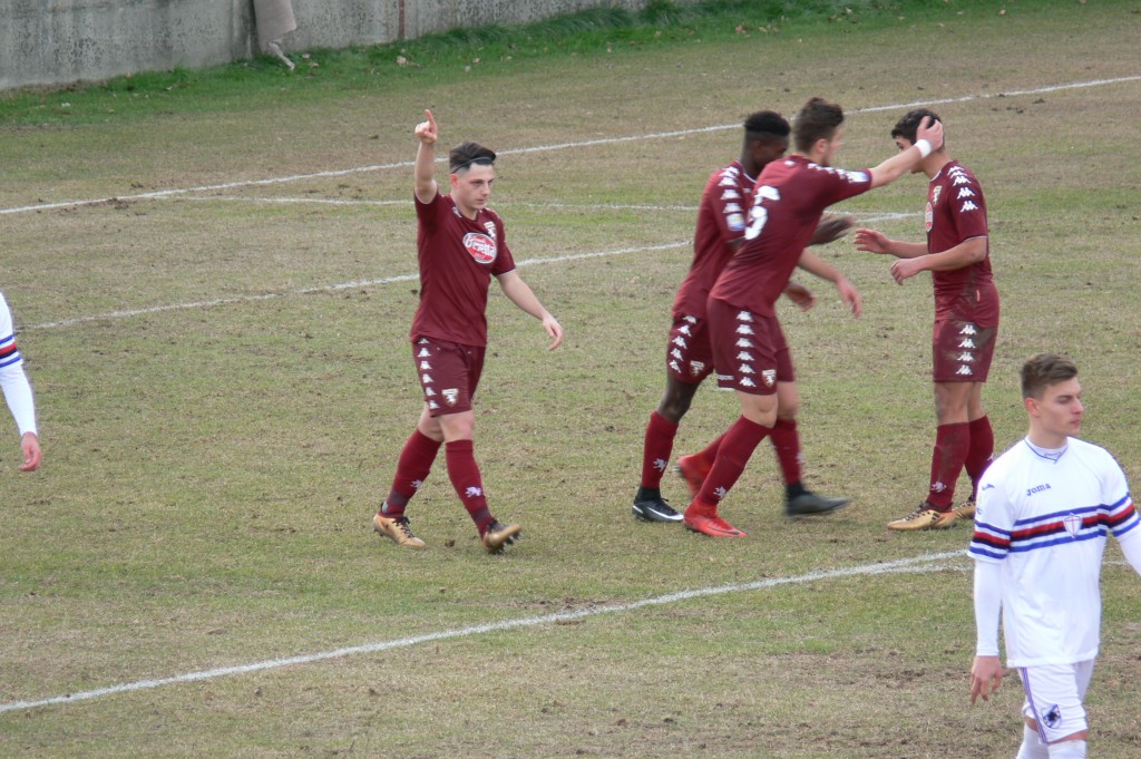 primavera torino sampdoria esultanza millico