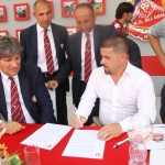 Ali Demi - Comi, Bava e Coppola con il presidente Kadiu