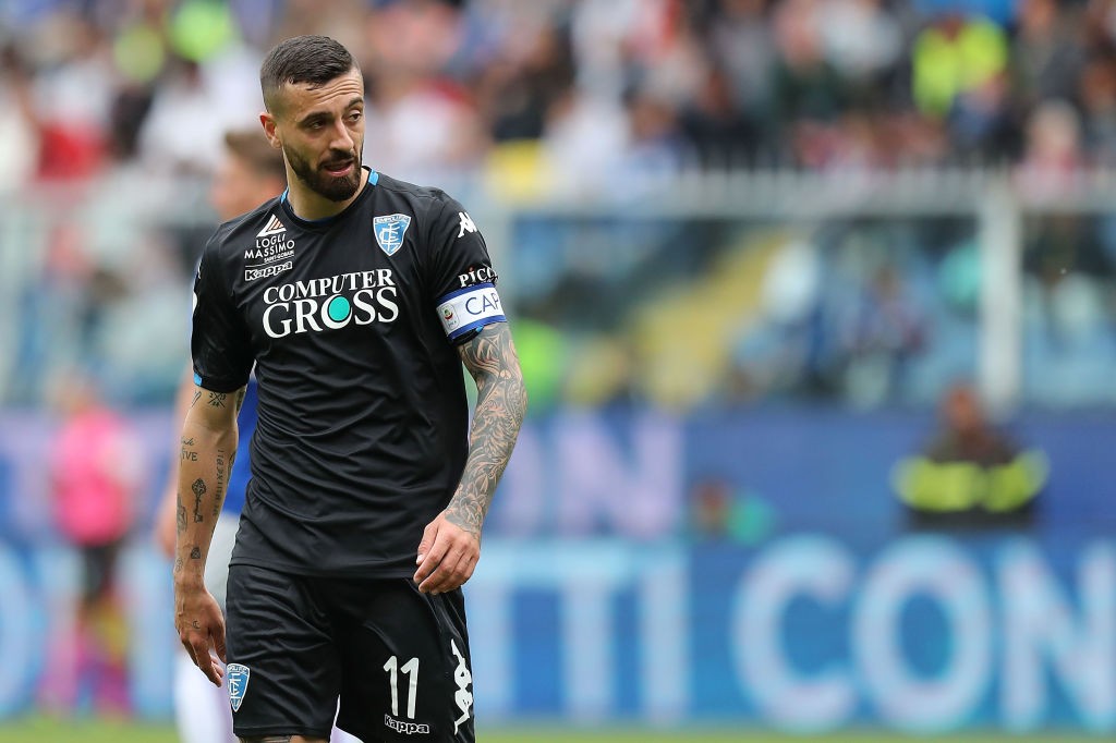 Caputo, attaccante dell'Empoli contro la Sampdoria