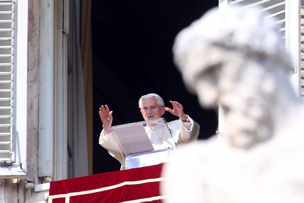 Pope Benedict XVI Delivers Angelus Blessing - February 17, 2013