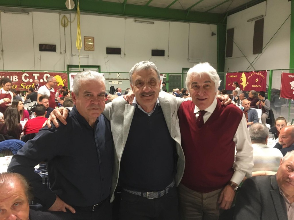 Rampanti Sala e Cereser alla cena dei Toro club a La Loggia