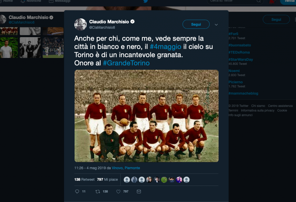 Marchisio Tweet 4 maggio