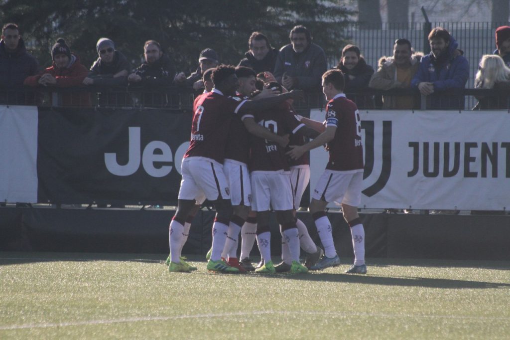 Esultanza Torino Primavera dopo il gol di Freddi Greco