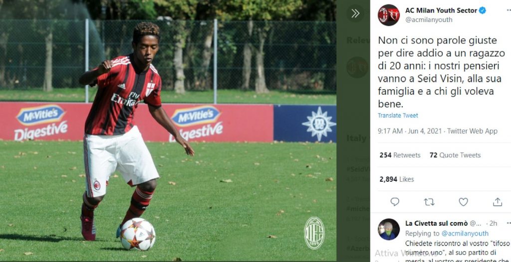 Seid Visin_post giovanili Milan