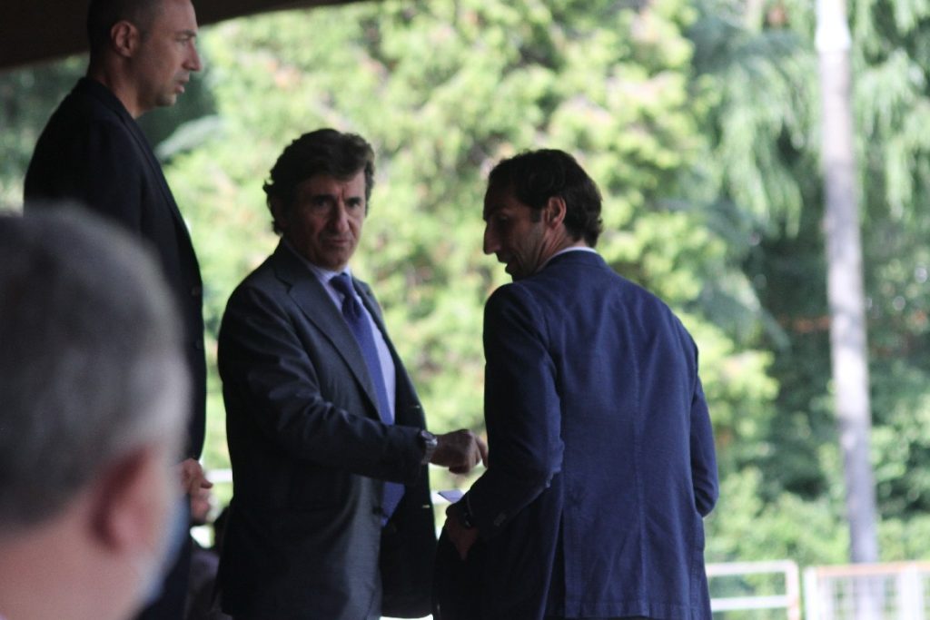 da destra a sinistra Gianmario Specchia, Urbano Cairo ed Emiliano Moretti