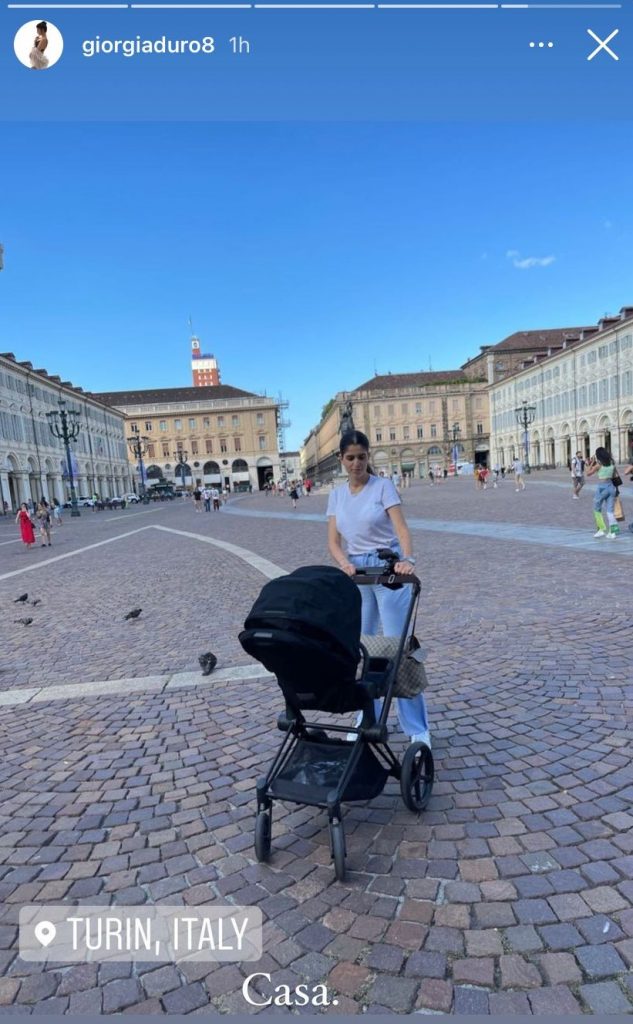 Giorgia Duro a Torino con la figlia Vittoria (foto: Instagram @giorgiaduro8)