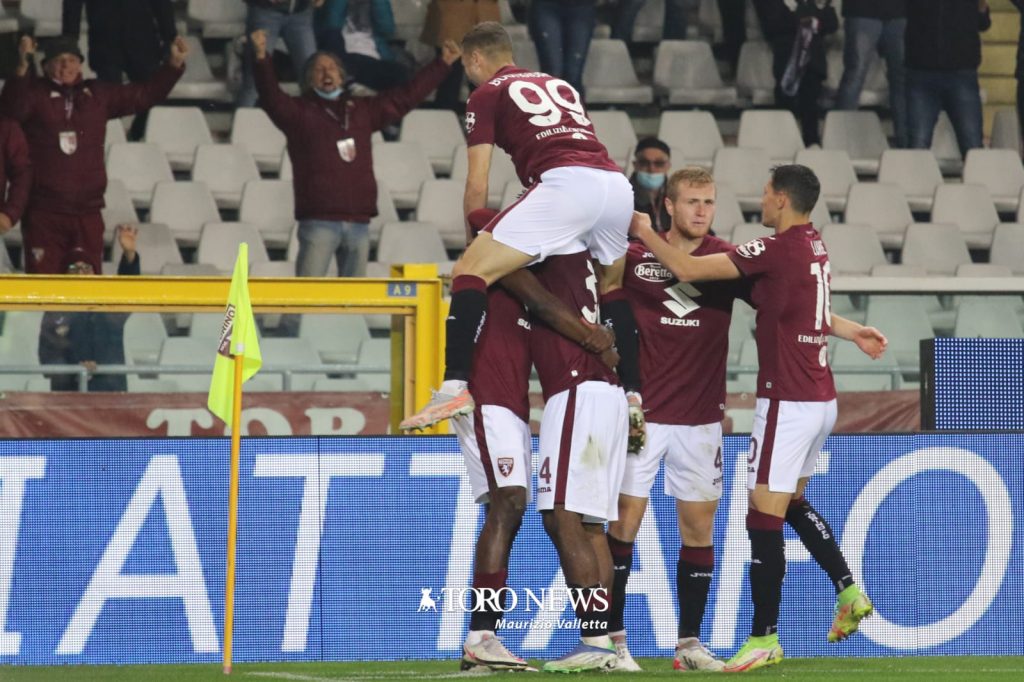 Torino Sampdoria esultanza Buongiorno Lukic Pobega Singo