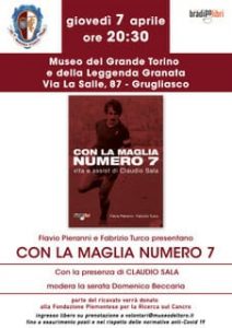 Locandina presentazione libro Con la maglia numero 7