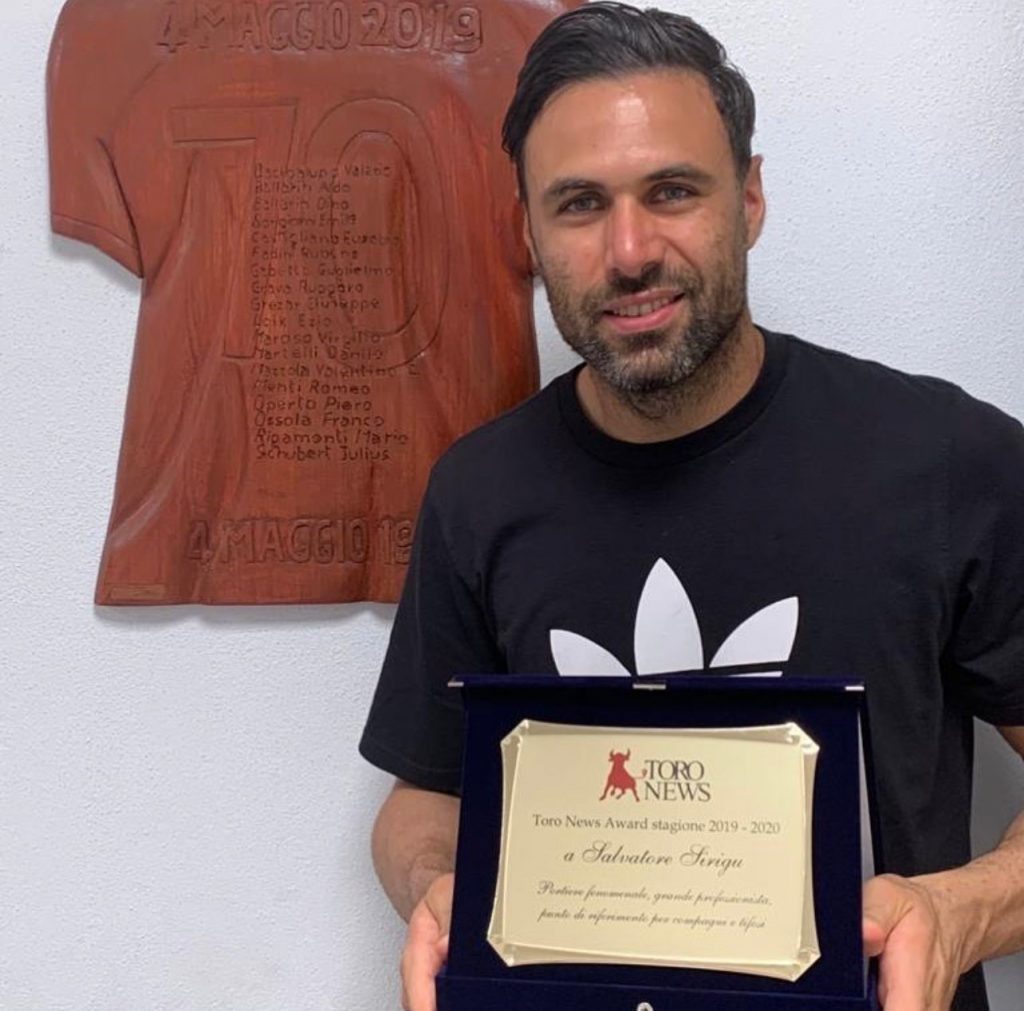 Salvatore Sirigu premiato con il Toro News Award 2019/2020