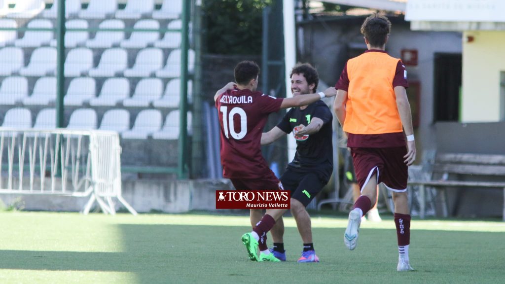 Primavera, Torino-Cesena Dell'Aquila esultanza gol