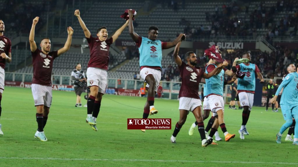 Torino-Lecce esultanza Vlasic Ilkhan Adopo Djidji