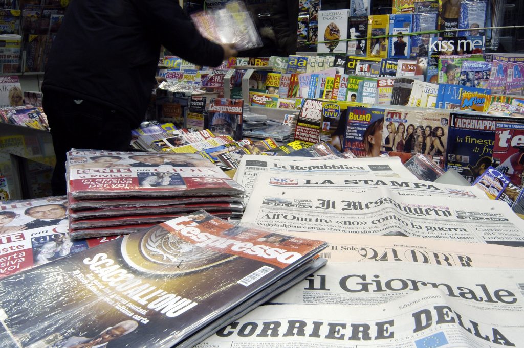Newsstands Are Shown In European Cities