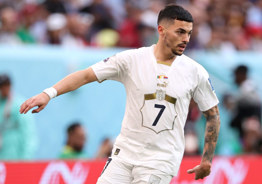 Radonjic con la maglia della Serbia