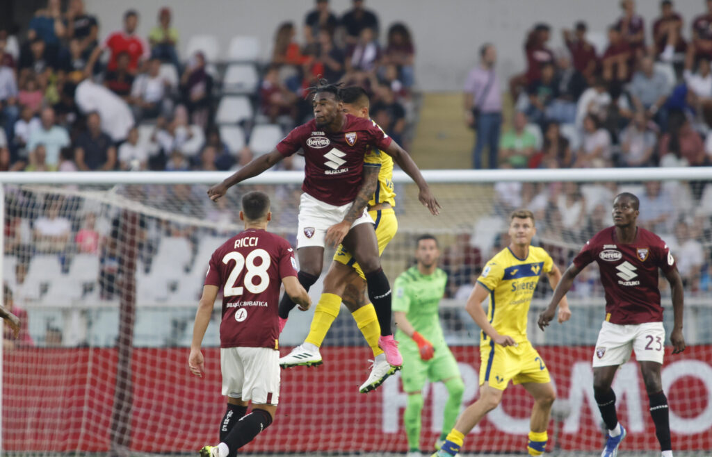 Duzan Zapata e Samuele Ricci Italian Serie A, Torino Fc - Hellas Verona