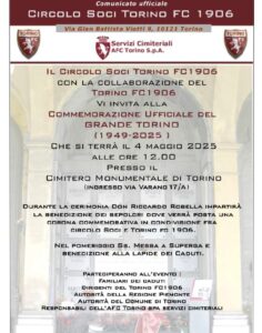 locandina commemorazione grande toro