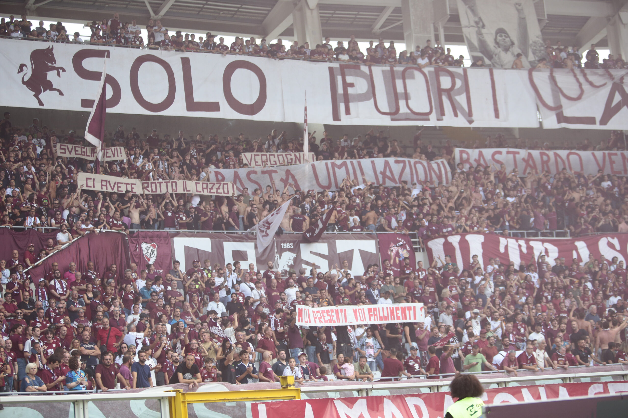 La Maratona annuncia il corteo prima di Torino-Milan: “Cairo vattene”