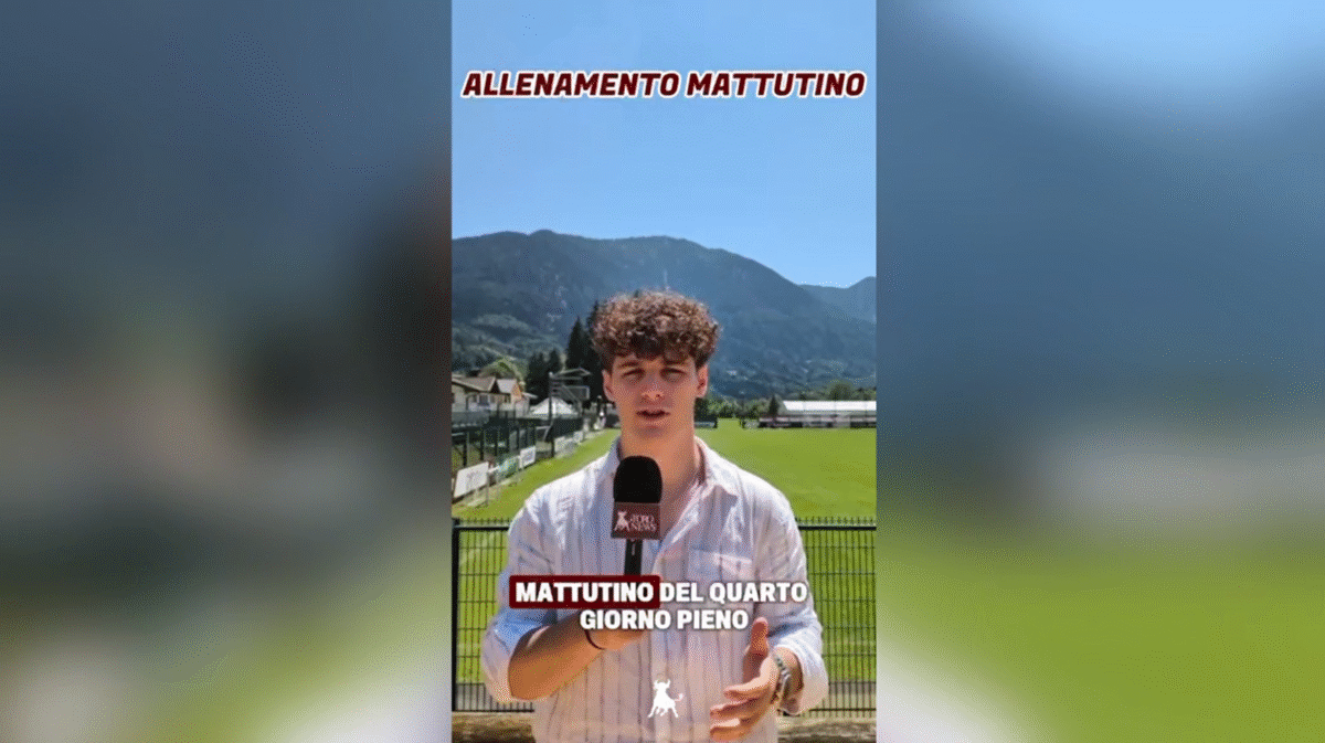 Copertina video riassunto allenamento mattutino del quarto giorno di ritiro a Pinzolo