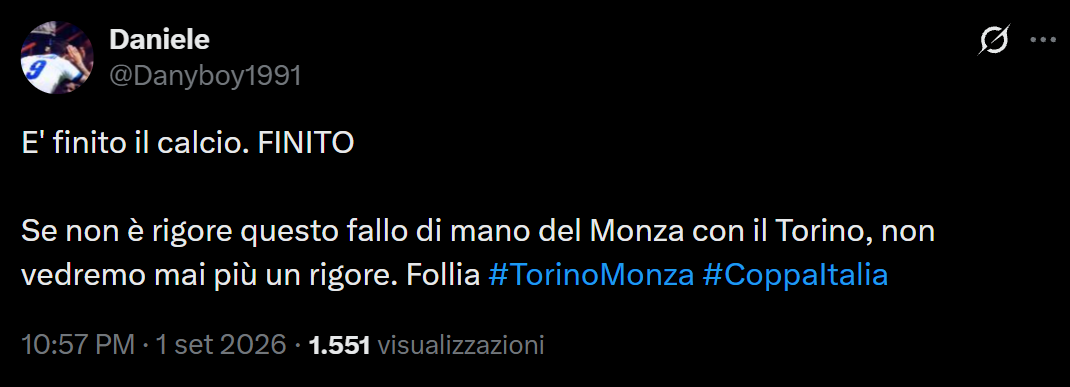 Torino-Monza 0-1, le reazioni social: “Calcio italiano uno schifo totale”