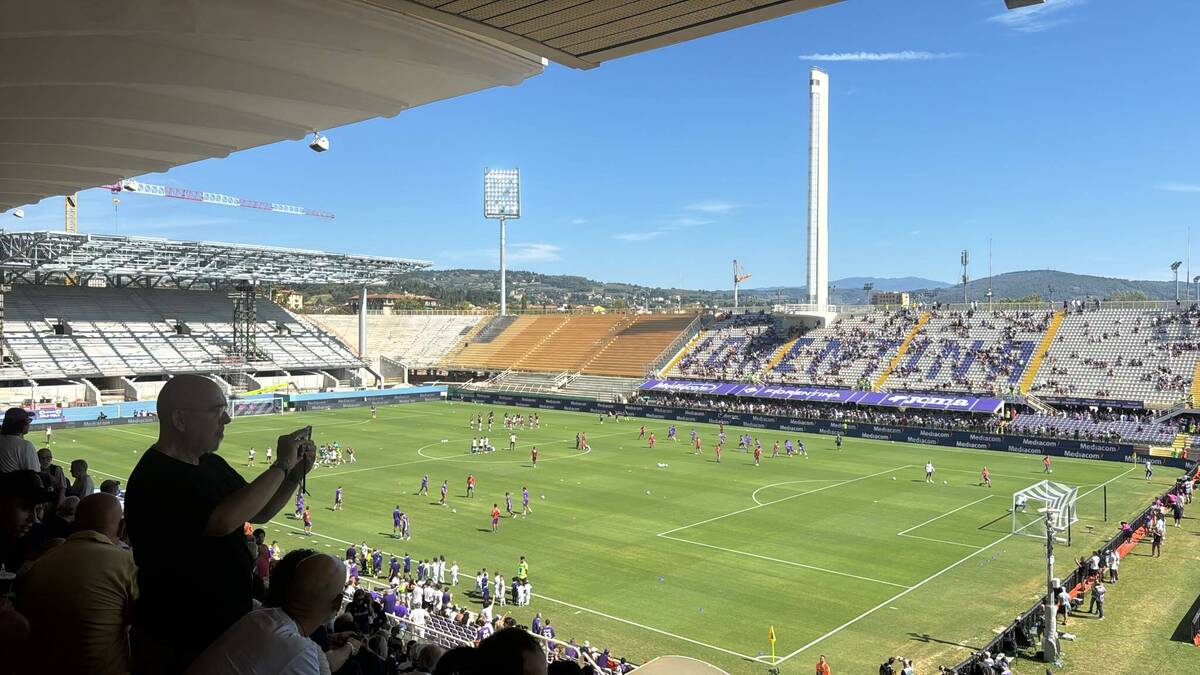 Torino e Fiorentina in campo al Franchi per il riscaldamento
