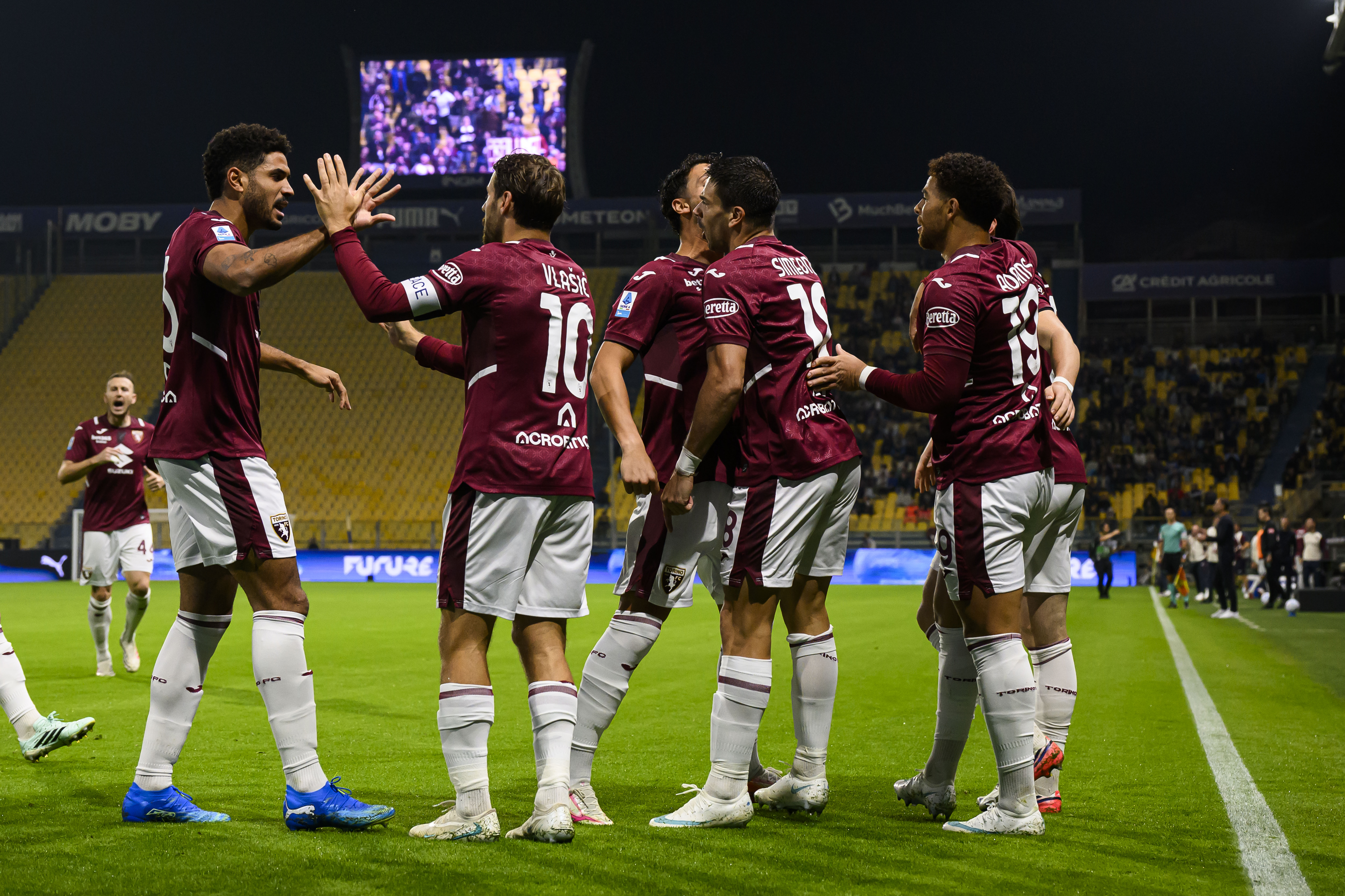 Parma-Torino 0-3, il tabellino della partita: cinque cartellini totali