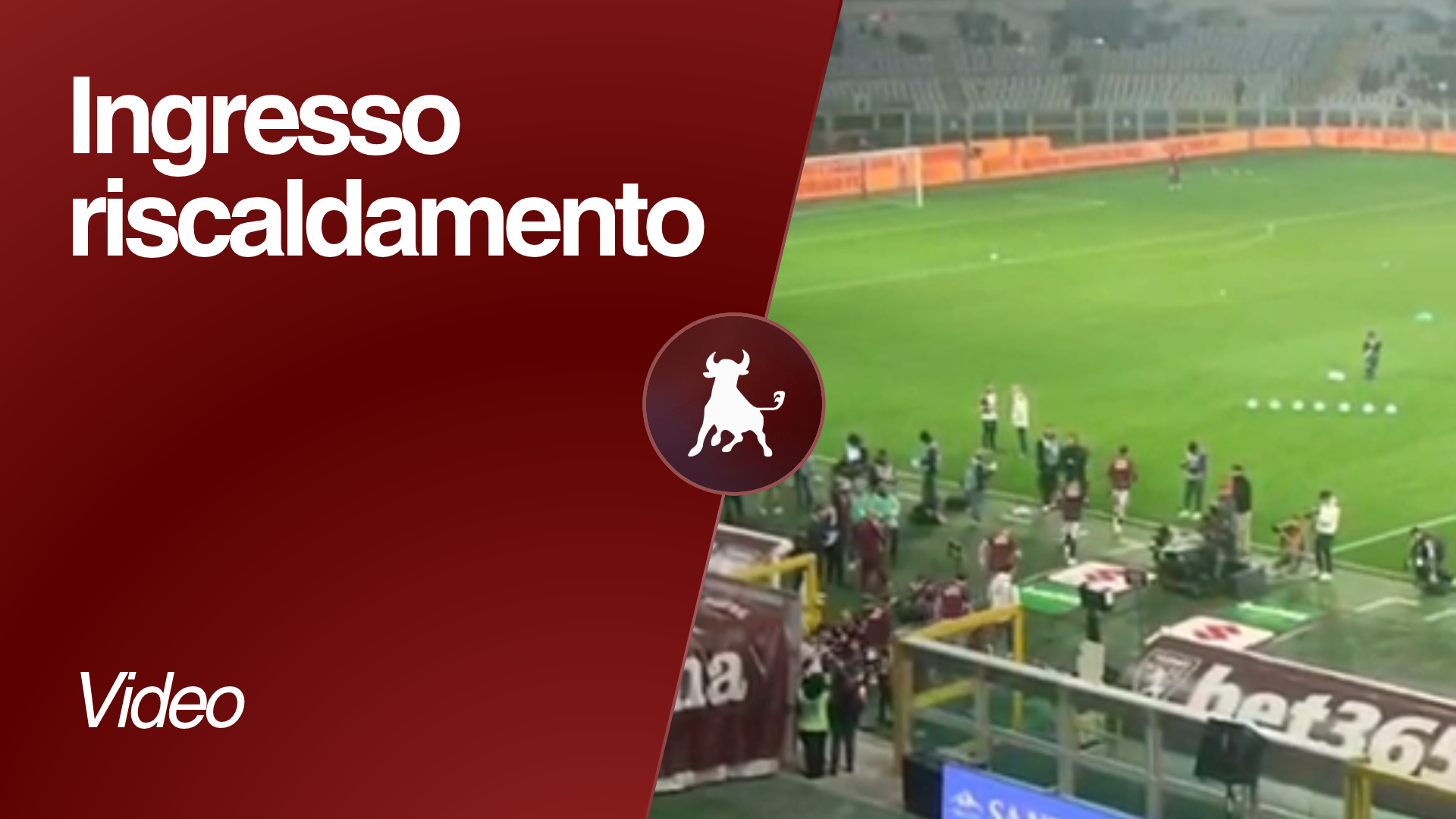 Torino-Como, granata in campo per il riscaldamento (VIDEO)